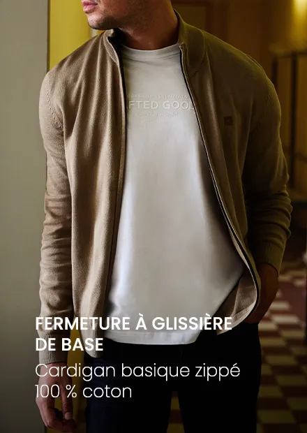 Cardigan avec fermeture éclair